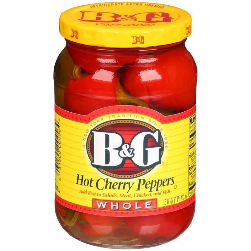 B&G - Hot Cherry Peppers Whole - 1 x 473 ml