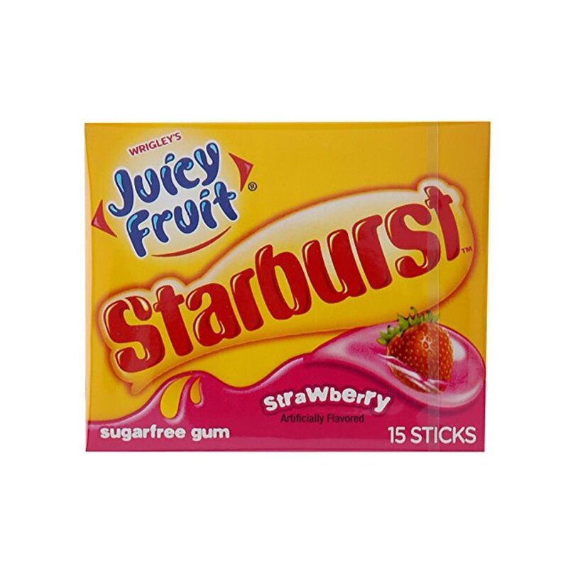 Juicy Fruit Starburst Strawberrysugarfree Gum (15 Sticks)