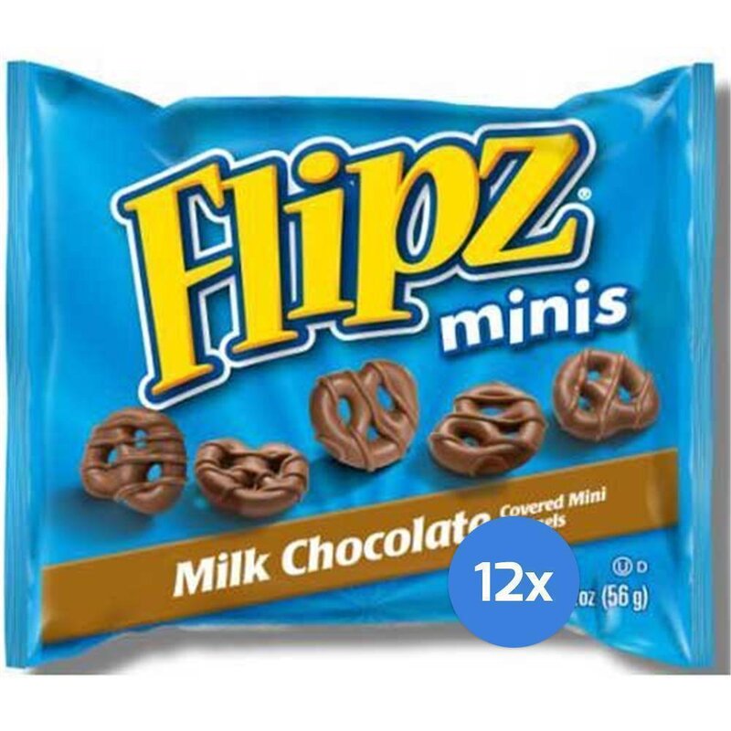 Flipz Minis - Milk Chocolate - 12 x 56g