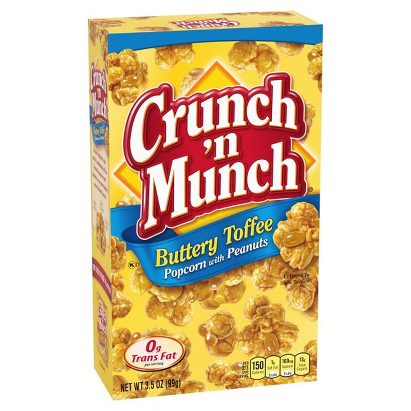 Crunch n Munch Buttery Toffee Popcorn mit Erdnüsen (99g)