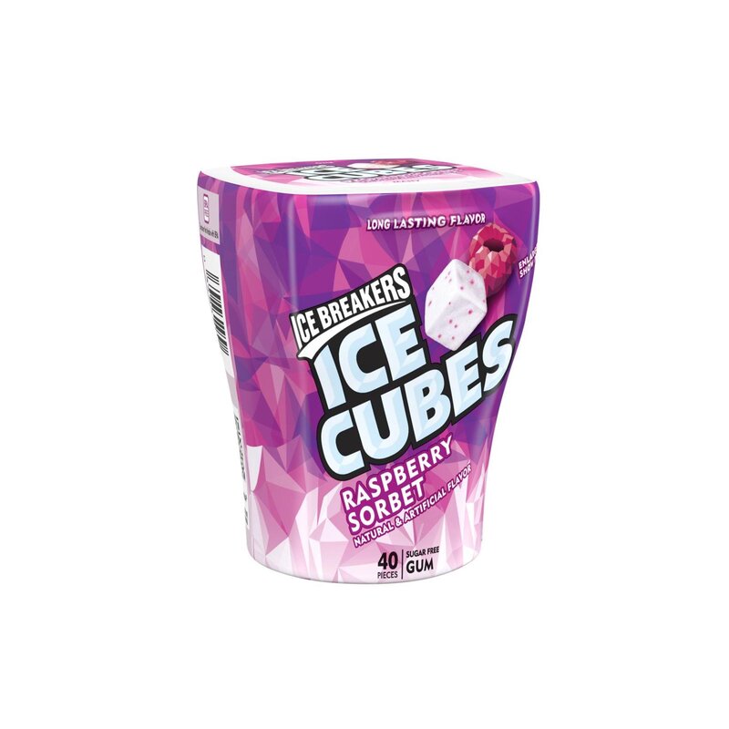 Ice Breakers - Ice Cubes Raspberry Sorbet - Sugar Free - 40 Stück