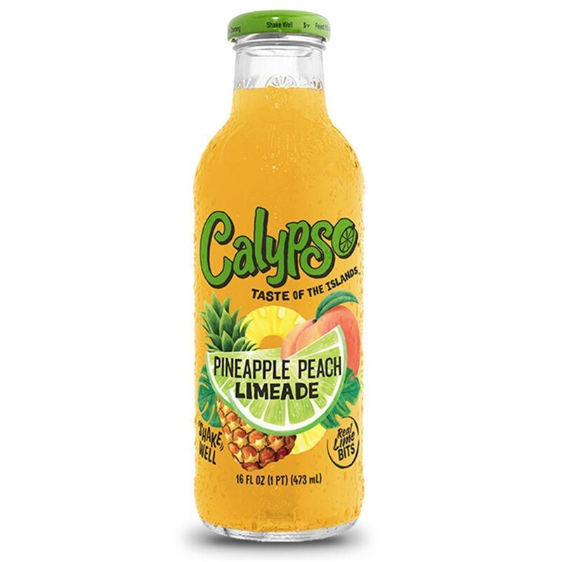 Calypso - Pineapple Peach Limeade - Glasflasche - 12 x 473 ml