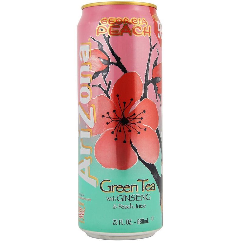Arizona - Georgia Peach Green Tea With Ginseng & Peach Juice - 680 ml