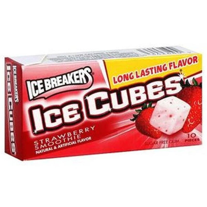 Ice Breakers - Ice Cubes Strawberrysmoothie - Sugar Free - 10 Stück