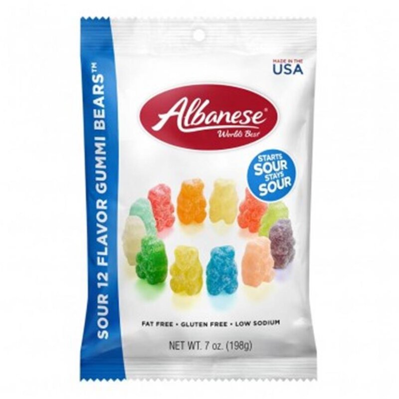 Albanese - Sour 12 Flavor Gummi Bears - 198g