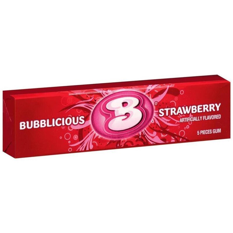 Bubblicious Strawberry 5 Stück - 38g