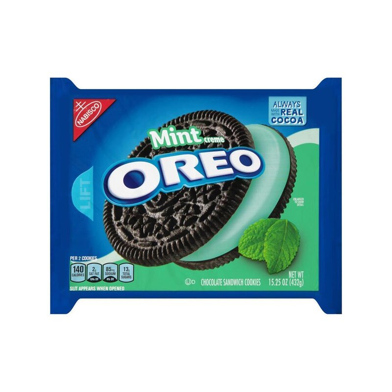 Oreo - Mint Creme Chocolate Sandwich  Cookies - 432g
