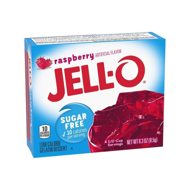 Jell-O - Sugar Free Raspberry Gelantin Dessert - 8,5 g