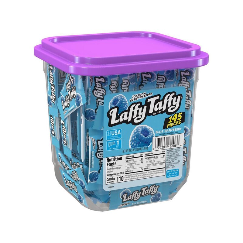 Laffy Taffy Blue Raspberry - Box 145 Pieces - 1 x 1,39kg