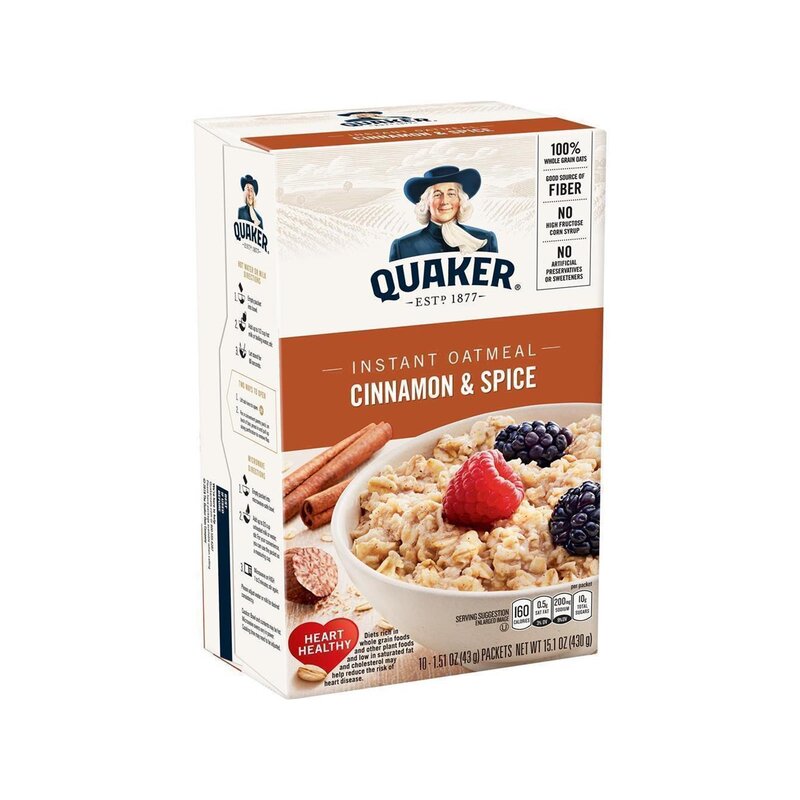 Quaker Instant Oatmeal - Cinnamon & Spice - 430g