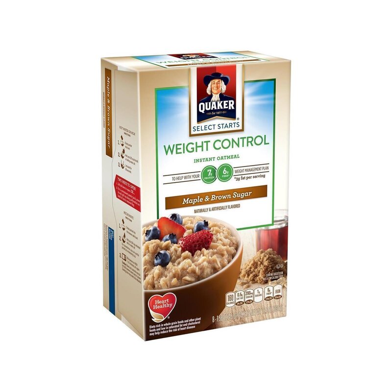 Quaker Instant Oatmeal - Weight Control - Mapple & Brown Sugar - 360g
