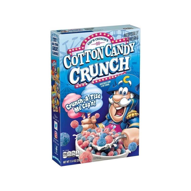 Capn Crunch - Sweetened Corn & Oat Cereal Cotton Candy Crunch - 14 x 326g
