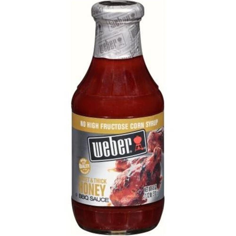 Weber - Sweet & Thick Honey BBQ Sauce - Glas - 1 x 510 g