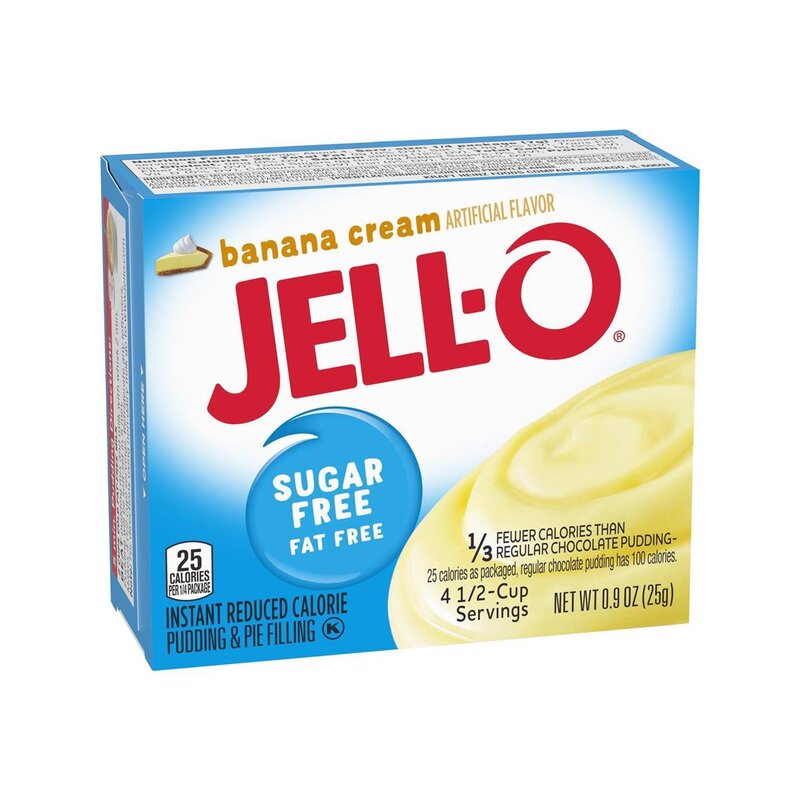 Jell-O - Banana Cream Instant Pudding & Pie Filling Sugar Free - 1 x 25 g