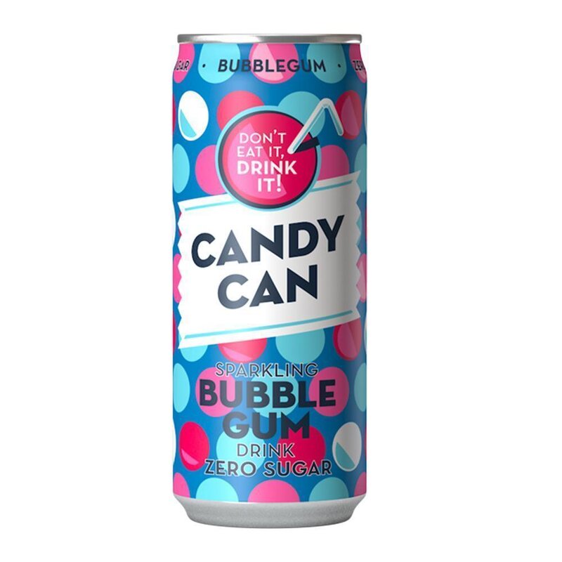 Candy Can Sparkling Bubble Gum Zero Sugar - 330ml