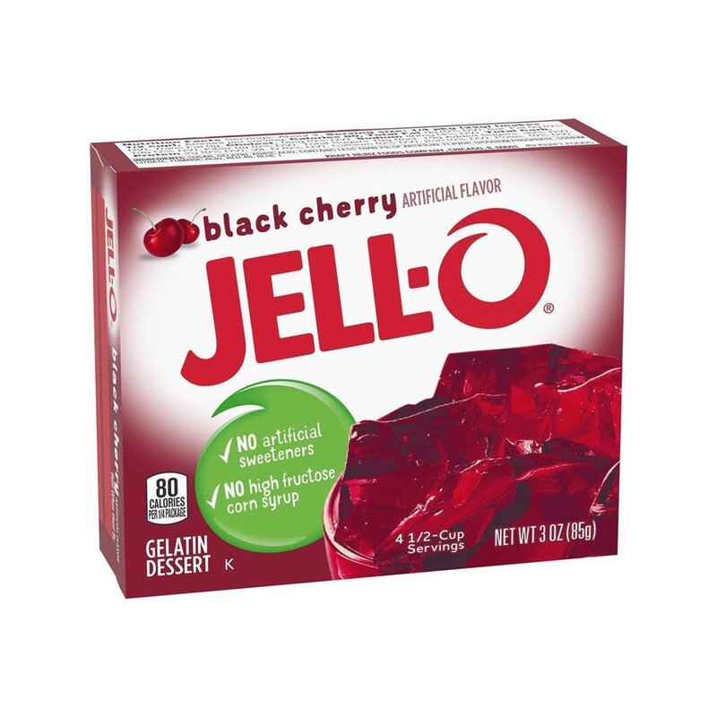 Jell-O - Black Cherry Gelatin Dessert - 85 g