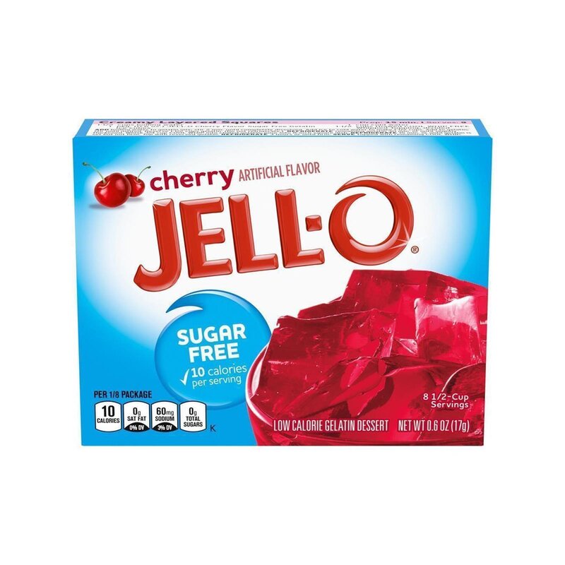Jell-O - Sugar Free Cherry Gelatin Dessert - 17 g