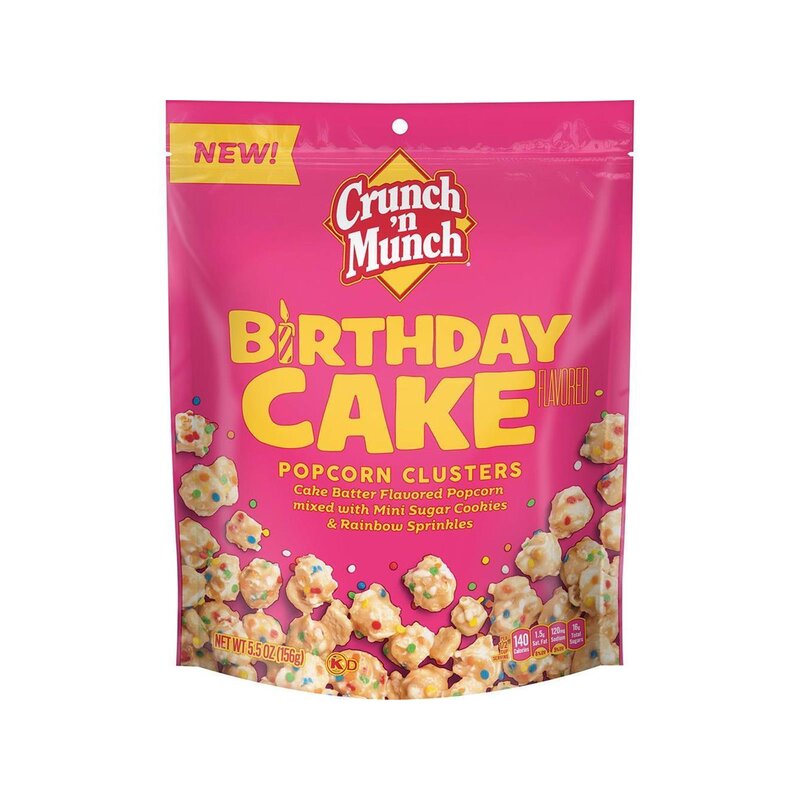 Crunch n Munch Birthday Cake Popcorn Clusters - 156g