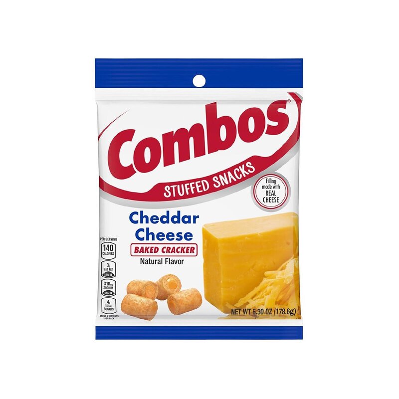 Combos Stuffed Snacks - Cheddar Cheese - Baked Cracker - 178,6g