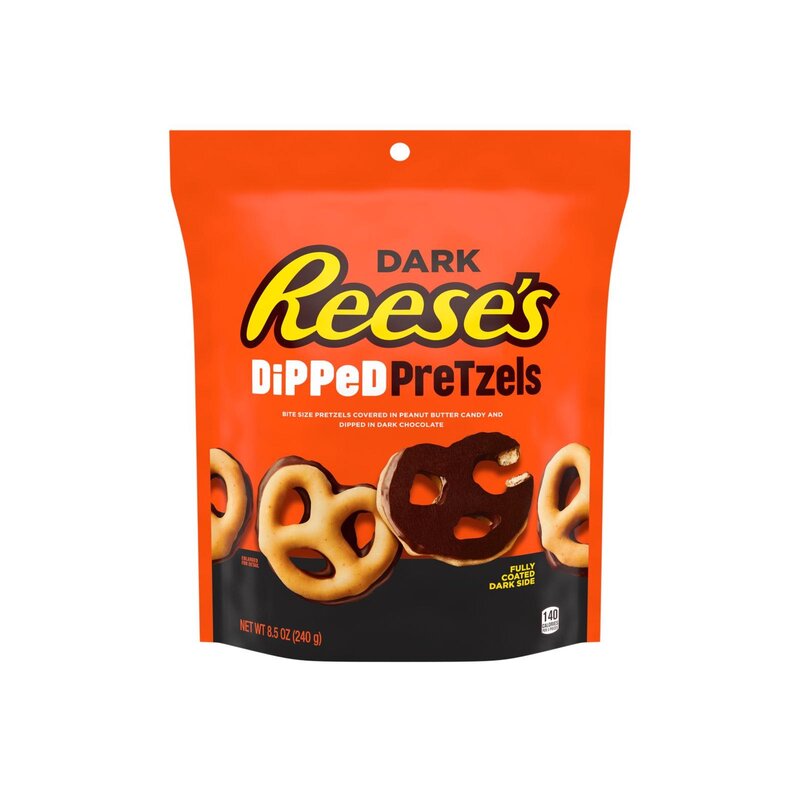 Reeses - Dark Dipped Pretzels - Peanut Butter Milk Chocolate - 240g