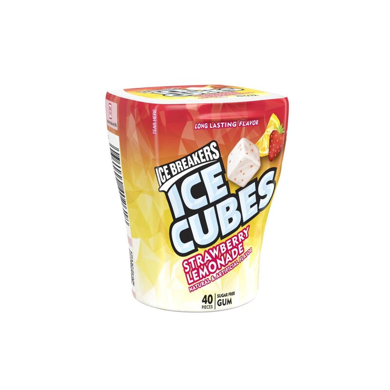 Ice Breakers - Ice Cubes Strawberry Lemonade - Sugar Free - 40 Stück MHD 30.01.2023