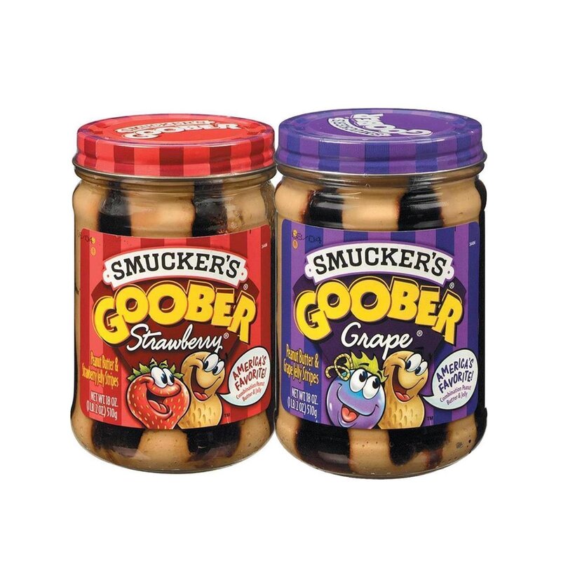 Smuckers Goober Variety Pack ( Grape & Strawberry) - Glas (2x 510g)